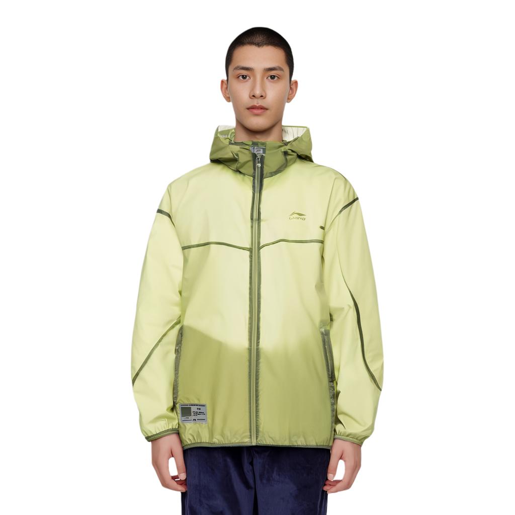 Li-Ning Простая куртка с капюшоном и застежкой-молнией, длинные рукава, мужские куртки AFDT163-12