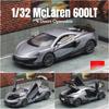 1/32 McLaren 600LT Super Sport игрушечная модель автомобиля литая металлическая миниатюрная модель транспортного средства со звуком и светом коллекция подарок для детей
