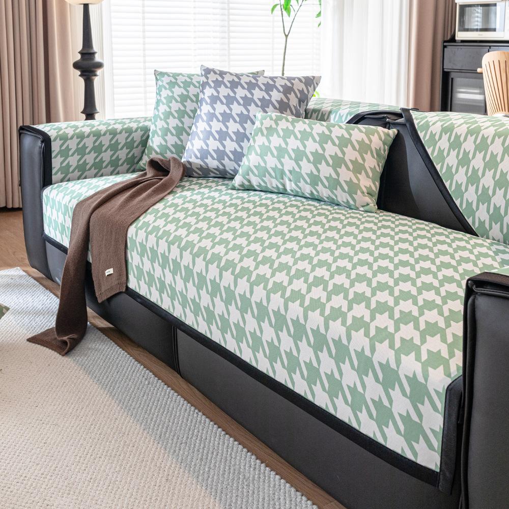 Подушка для дивана из ледяного шелка, летняя нескользящая подушка, летний коврик, моющийся высококачественный летний дневной чехол для дивана, полотенце