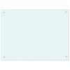 VidaXL Kitchen Backsplash White 80x60 Cm Tempered Glass 249456