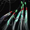 5 Pcs New Sabiki Soft Fishing Lure Rigs Bait Jigs Lure Soft Lure Worn Fake String Crystal 3/0# Barbed Hook Fishing Lures