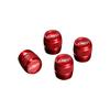 Air Valve Caps Set of Universal Fit for Cars and Machined Aluminum with Anodized Barrel Shape and Knurled [Red] 4, Motorcycles, Finish,