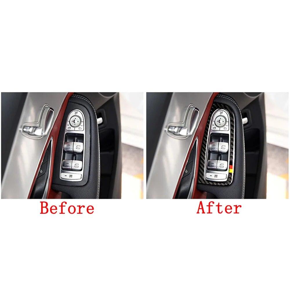 Для Mercedes Benz W205 C180 C200 C300 GLC260 C Class, автомобильные оконные стекла, кнопка подъема, крышка переключателя, рамка, накладка Articulos Para Autos