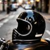 Ретро японский круизерный мотоциклетный шлем из стекловолокна с полной защитой лица