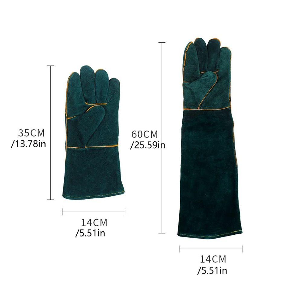Ultra Long Anti-Bite Safety Glove Anti-Bite Work Gloves Leather Welding  Gloves  Cat Reptiles