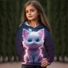 Kids Hoodies 3D Print Animal Cat Streetwear Boys Girls Unisex Sweatshirts Oversized Hoodie Kawaii Pullovers Tracksuits Clothing