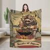 Dungeon Meshi Senshi Аниме Вязаные одеяла Флис Вкусное В подземелье Супермягкий плед Для кровати Коврик для кровати