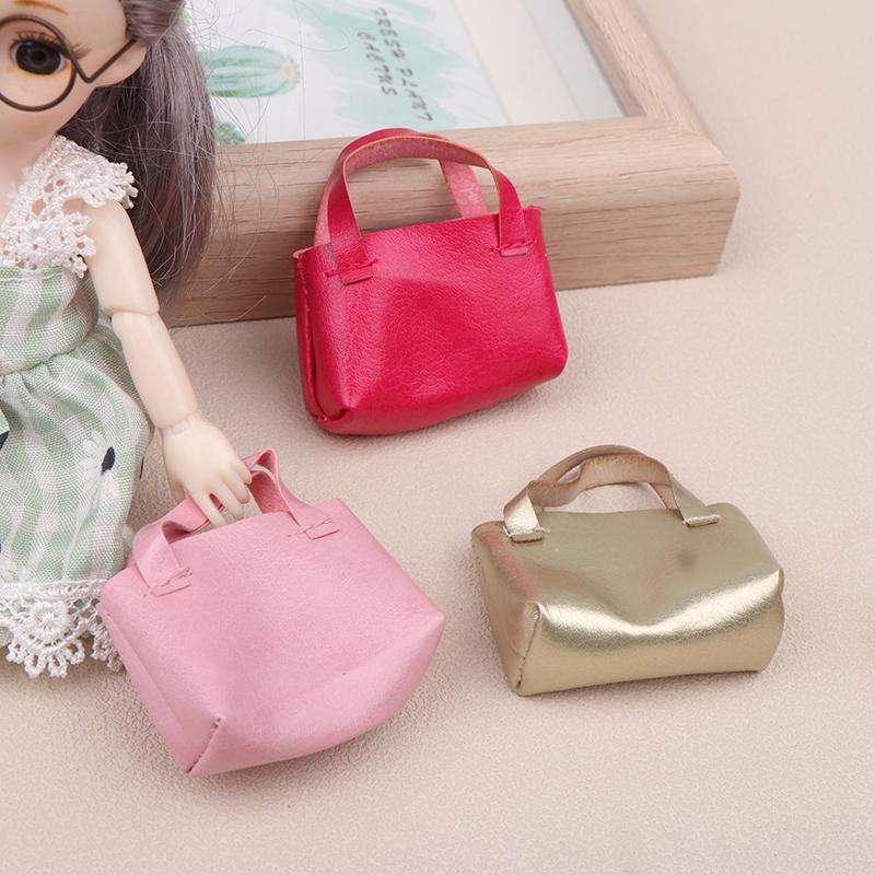 Милая мини-сумка из искусственной кожи, сумка для миниатюрной куклы, игрушки, декор, подарки для детей