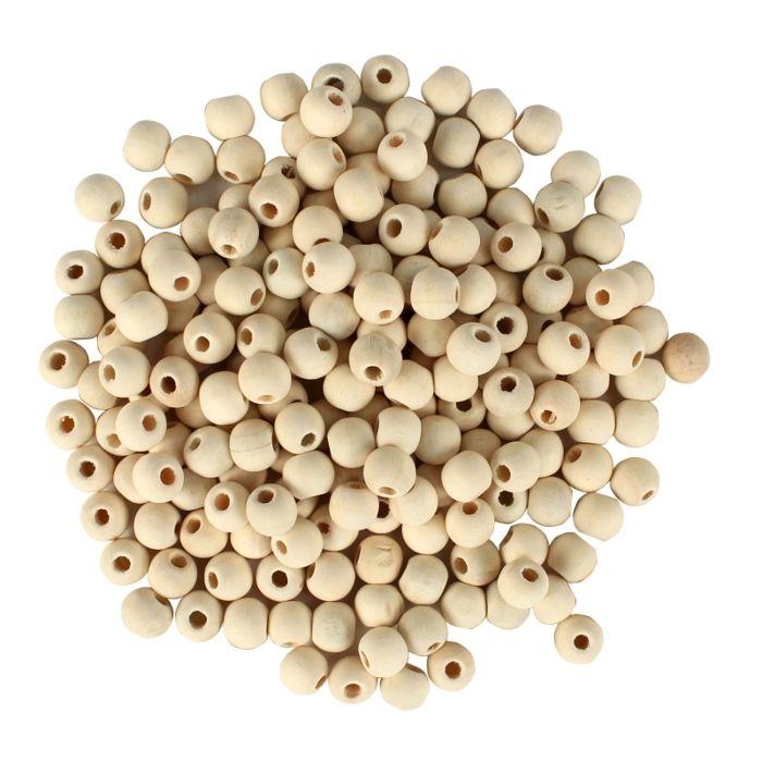 MégaCréa DIY - Perles en bois brut rondes 0,8 cm 200 pièces