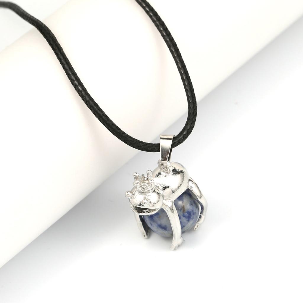 Женское ожерелье из натурального камня, агаты/розовый кварц, кулон с пятнистым оленем, кожаные цепочки, подвески для женщин, романтический подарок