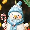 Christmas Ornament Snowman Pendant Acrylic Car Hanging Decoration Winter Xmas Tree Decoration Festive Gift Decor