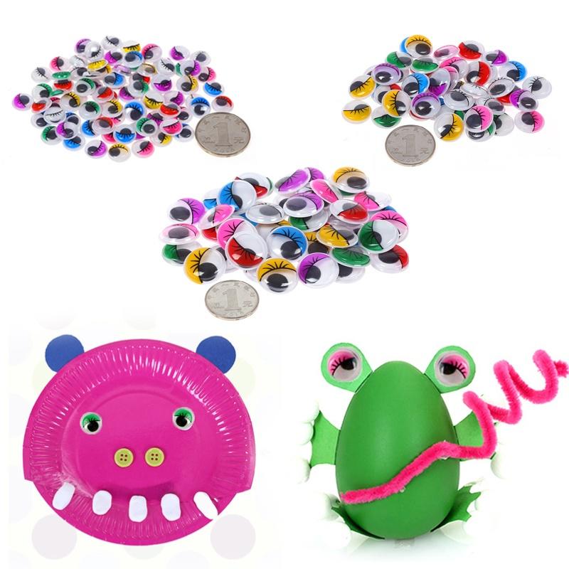 50 Wiggly Googly Eyes With Eyelash With Self-adhesive DIY Scrapbooking Crafts