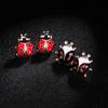 E250 Retro Japanese-Korean Cute Ladybug Earrings - Versatile Fashion Accessory for Women