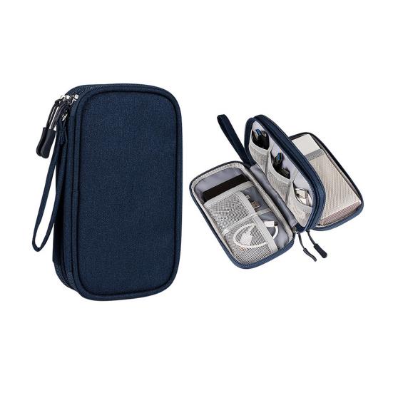 Сумка для хранения внешнего аккумулятора, многоцелевой чехол для переноски, застежка-молния, большая вместимость, сетчатый слой, органайзер для хранения кабеля и шнура