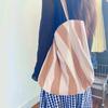 Вместительная холщовая сумка с ручкой сверху, женская летняя полосатая простая повседневная дамская сумочка, уличная сумка через плечо
