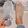 Hollow Mesh Bag Head Flat Bottom Slippers Women Wear Large Size Round Head Beach Cool Slippers Wish