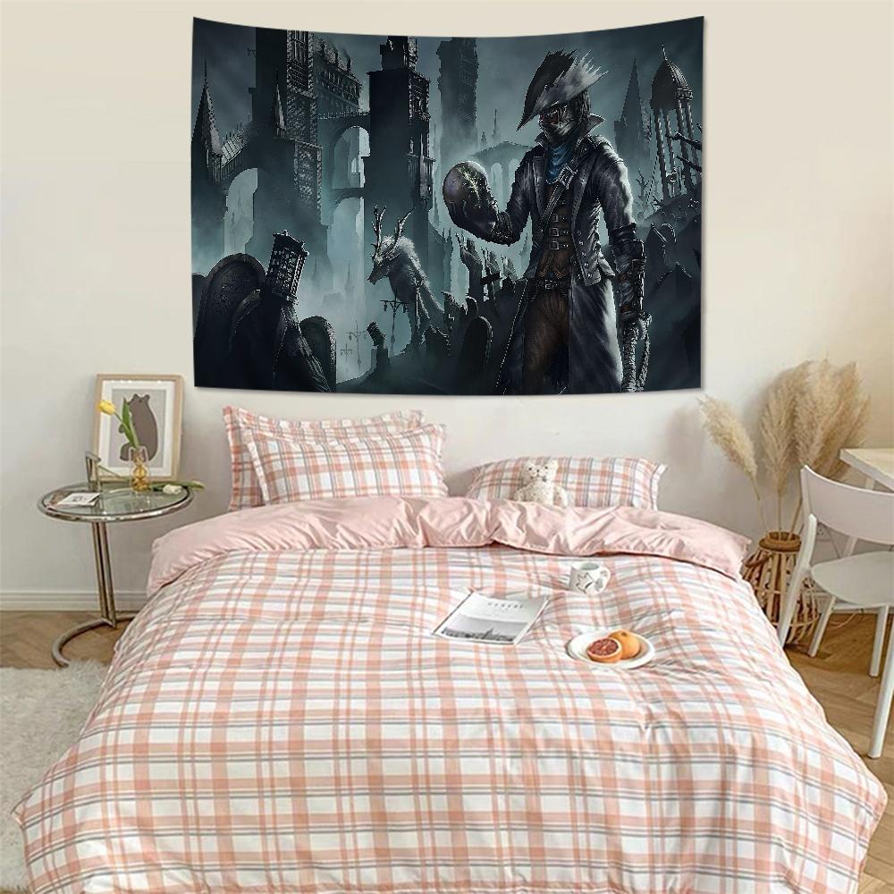 Игровой Bloodborne Мультяшный Гобелен Искусство Научная Фантастика Комната Домашний Декор Настенное Полотно