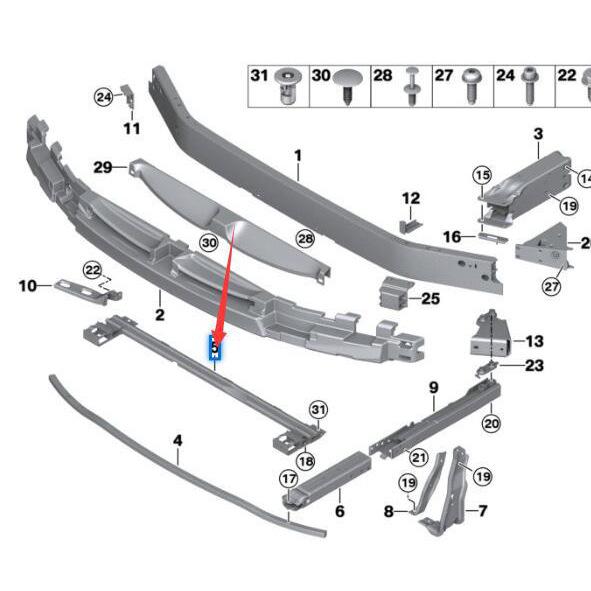 BMW 2 Series F45/X1 Front Lateral Link 51117301605