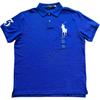 Polo SS24 Large Logo Embroidered Short Sleeve Polo Shirt Men Tops Blue 710697457-051