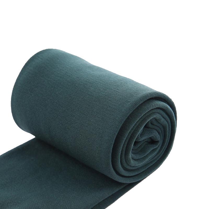 1 пара женских термоколготок на всю стопу, теплые, однотонные, зимние, из полиэфирного волокна, с толстым флисовым подкладом, женские длинные брюки