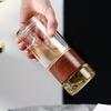 Стеклянная бутылка для заваривания чая, герметичная заварка для чая с сетчатым фильтром, защита от ожогов, 3 в 1, бутылка для заваривания листового чая для любителей чая, подарок