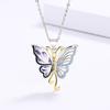 925 Sterling Silver Butterfly Pendant Necklace For Women Retro Statement Necklace Jewelry Gifts