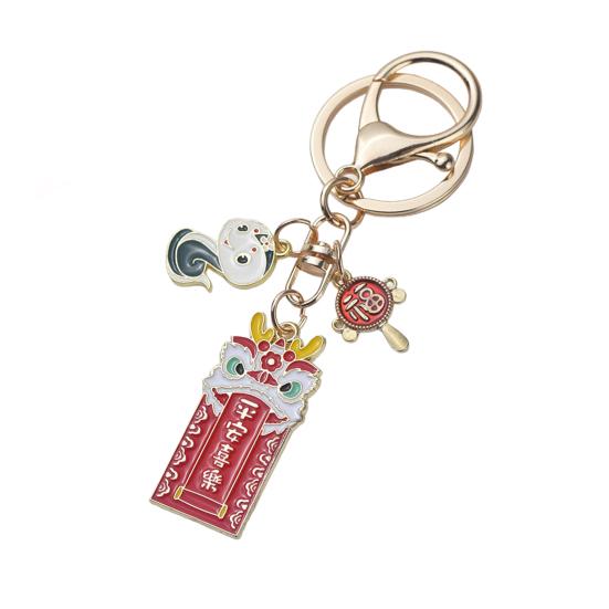 Китайский стиль брелок кулон змея бирка шарм металлический орнамент кошелек рюкзак автомобиль брелок подвесное украшение