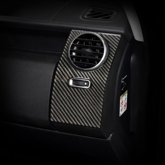 Накладка на приборную панель из углеродного волокна Land Rover Discovery 4, наклейка на панель воздухозаборника