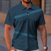 Men's  Golf Shirt Casual Sports V Neck Ribbed  Collar Short Sleeve Fashion Casual Solid Color Plain Spring & Summer Regular Fit