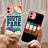 Classic S-south Cartoon P-Park Anime Phone Cases for iPhone 16 15 14 Plus 13 12 11 Pro Max Matte oft Bumper Phone Cover