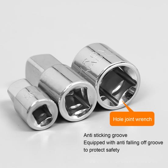 1/4inch 3/8inch 1/2inch Ratchet Wrench Adapter Anti-dropping Slot Corrosion-resistant Durable Professional Socket Converter Power Drill