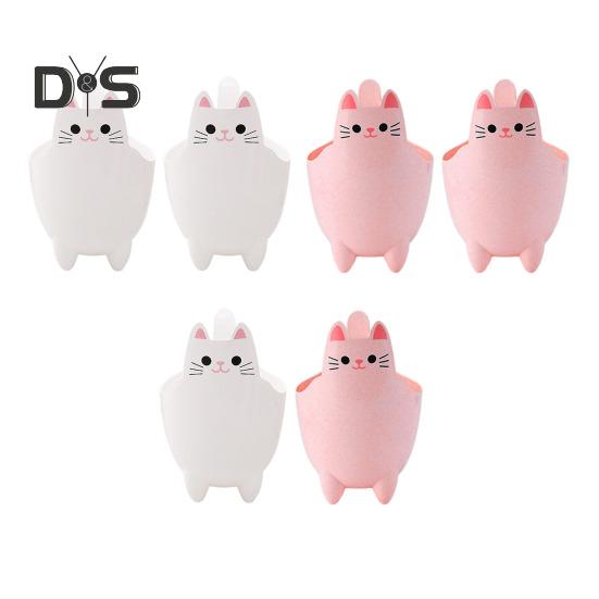 2Pcs Garbage Cans Pen Holders Large Capacity Smooth Edge Burr Free Cartoon Cat Shape Mini Table Trash Cans Storage Buckets
