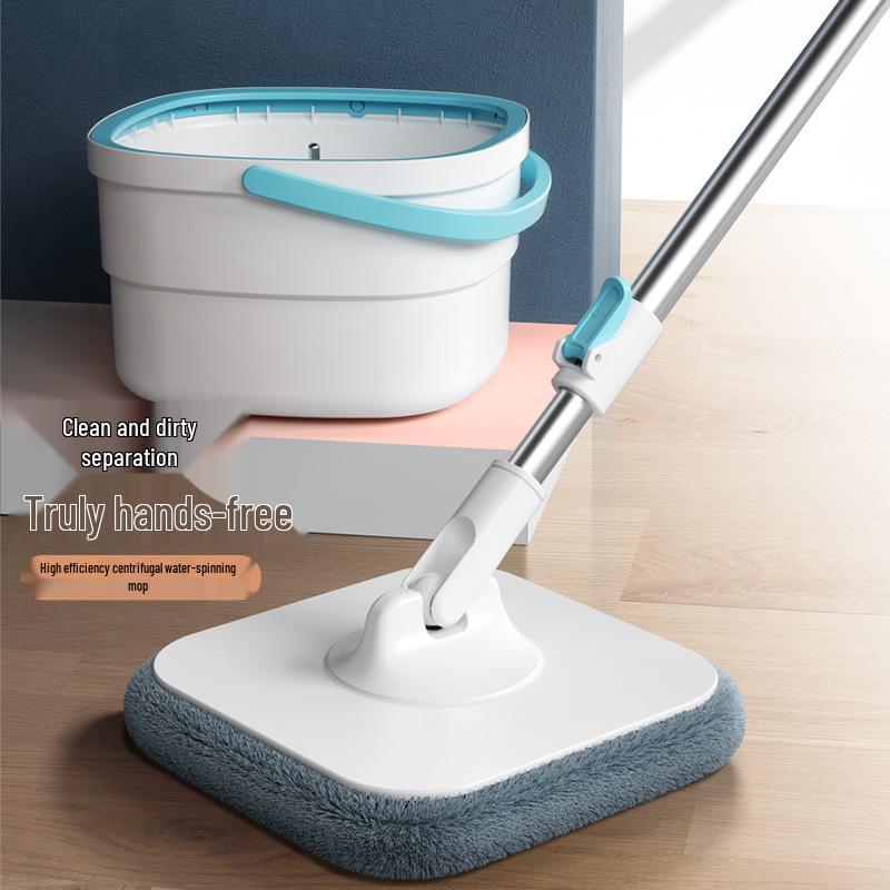 New Generation Dual-Bucket Spin Mop - Effortless Clean & Dirty Water Separation, Hands-Free Operation