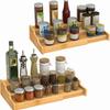 Expandable Kitchen Cabinet Organizer Bamboo Seasoning Organizer Spice Rack Organizer  Kitchen