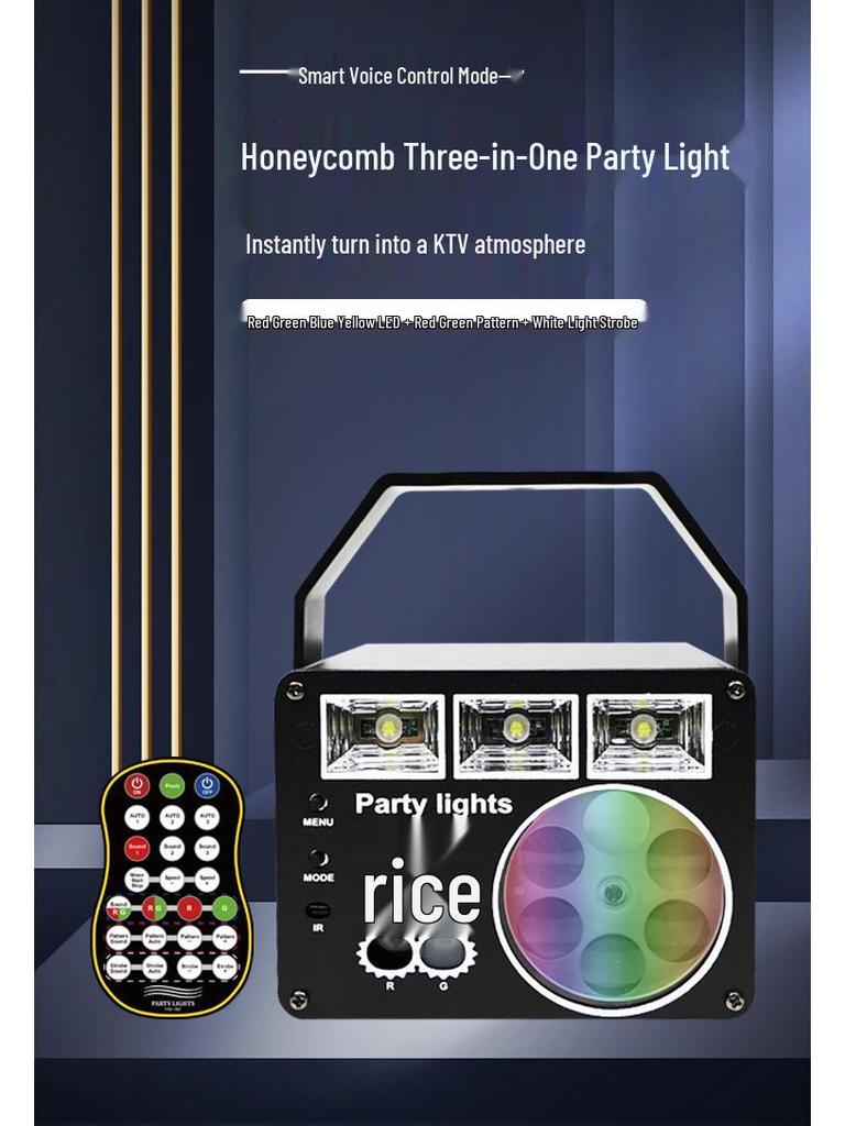 Уличные гирлянды USB: Световые приборы для дискотеки KTV с вращающейся сценой и управлением звуком