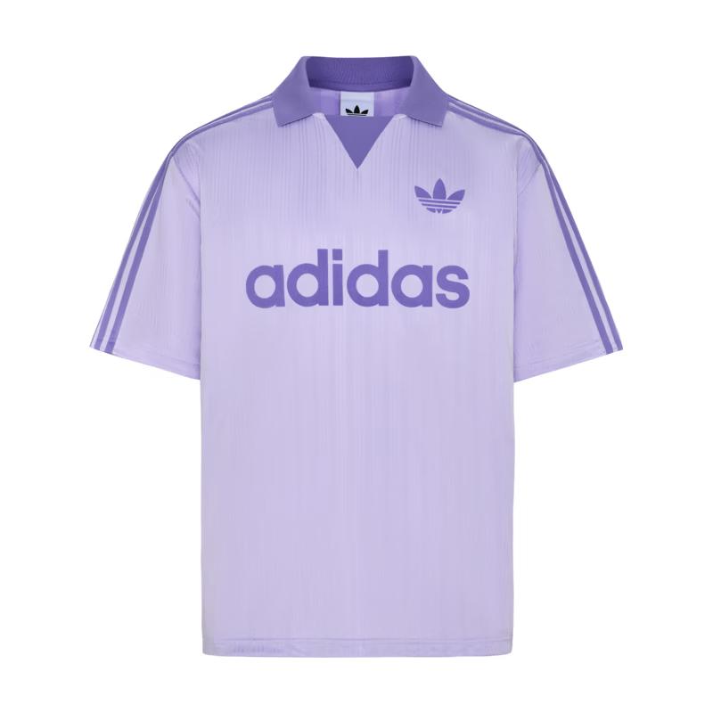 adidas Мужская спортивная футболка-поло свободного кроя с коротким рукавом