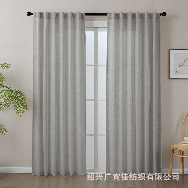 Faux Linen Sheer Curtains Bedroom Living Room Rod Pocket Window Drapes Ins Style Light Filtering