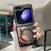 Для блестящего алмазного магнитного чехла для Samsung Z Flip 6 flip 4 3 flip6 zflip6 G Беспроводная зарядка Зеркало для макияжа Чехол
