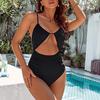 Yousheng женский цельный купальник с высокой талией монокини однотонный быстросохнущий эластичный тканевый пляжный костюм с накладкой на грудь