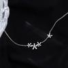 925 Sterling Silver Cherry Blossoms Pendant Necklace for Women Mnimalist Clavicle Chain Wedding Party Jewelry