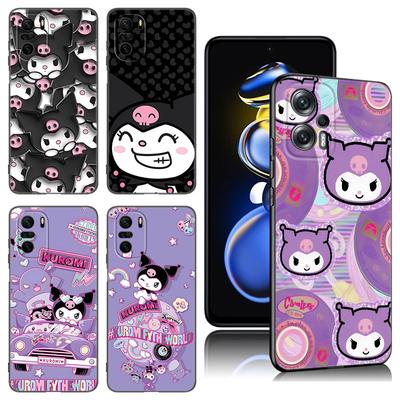 Милый черный силиконовый чехол Kuromi для телефона Xiaomi POCO X3 X4 NFC F4 GT F5 F6 M3 M4 M6 X5 X6 Pro 5G M5 C55 C65