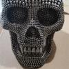 Big Silver Skull Statue Resin Crafts Decorative Ornaments Halloween Decoration Sculpture Home Decor Figurines Office Desk Decor