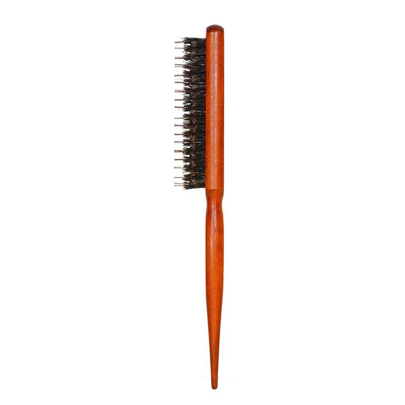 1PC Natural Boar Bristle Hair Fluffy Comb Wood Handle Hair Brush Anti-static Barber Hair Comb Scalp Massage Hairdresser Styling Tool