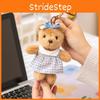 Hoodie Dress Teddy Bear Keychain Plush Toy Stuffed Doll Bag Decoration Gift