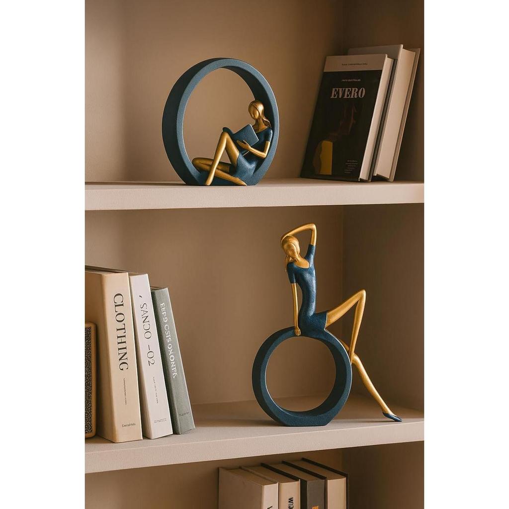 Стильные скульптуры девушек из смолы для домашнего декора (Упаковка из 2 шт.)