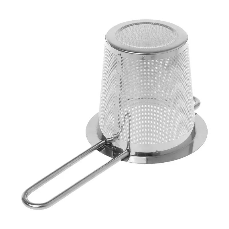 Reusable Mesh Tea Infuser Stainless Steel Strainer Loose Leaf Teapot Spice Filter With Lid Cups Kitchen Accessories