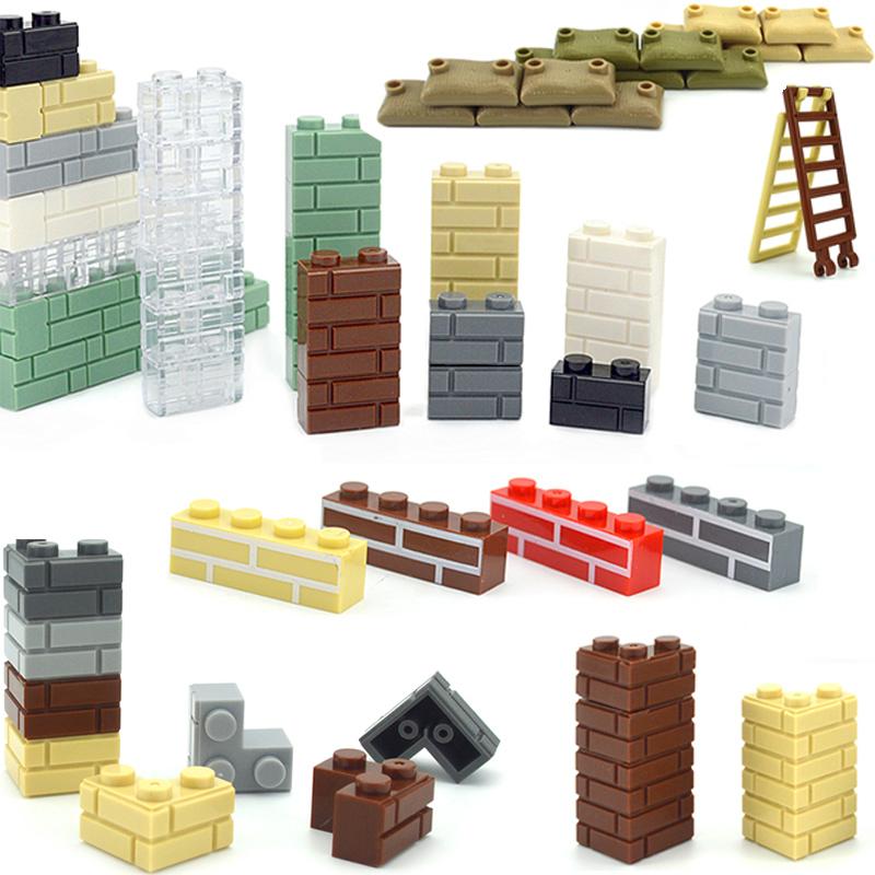 DIY Building Blocks Wall & Figure Bricks - 1x2 1x3 1x4 Thick Dots Educational Creative Toys Compatible with 98283