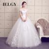 Wedding Dress Women Wedding Word Shoulder White Simple Sleeve Dress