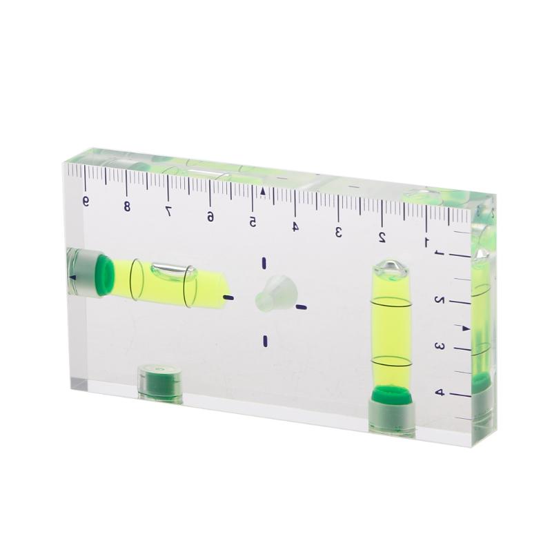 New High Precision Transparent Two Direction Magnetic Level Bubble Mini Spirit Level Indicating Instrument