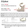 Fashion Eilyken Super High Peep Toe Gladiator Wedges Sandals Women Cover Heel Platform Fashion Summer Shoes Size 35-42
